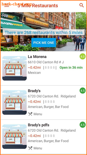 5milerestaurants screenshot