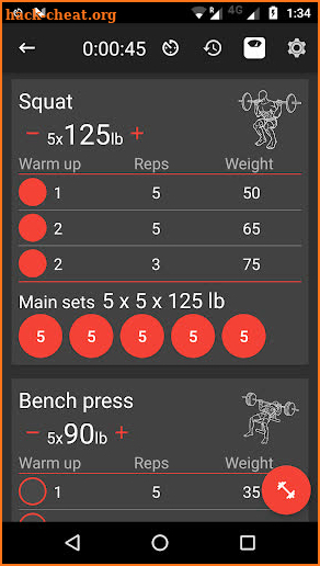 5x5 Workout Logger screenshot