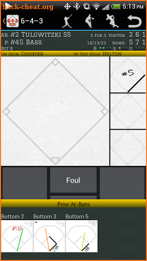 6-4-3 Baseball Scorecard screenshot