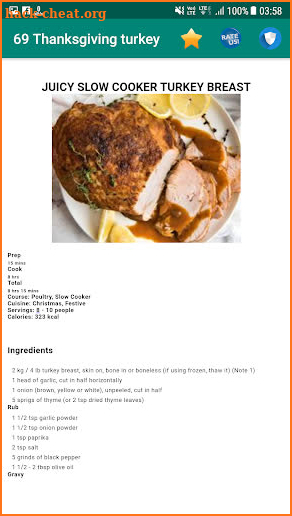 69 Thanksgiving turkey Roast & recipes, side dish screenshot