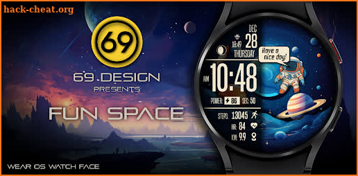 [69D] FUN SPACE watch face screenshot