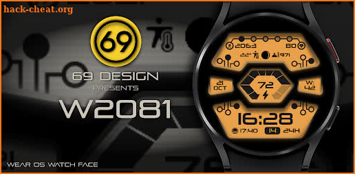 [69D] W2081 digital watch face screenshot
