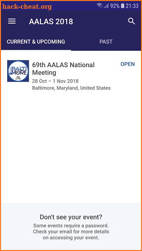 69th AALAS National Meeting screenshot