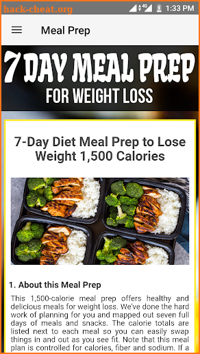 7 Days Meal Prep Weight Loss Plan screenshot