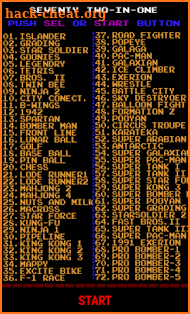 72 IN 1 FC NES screenshot