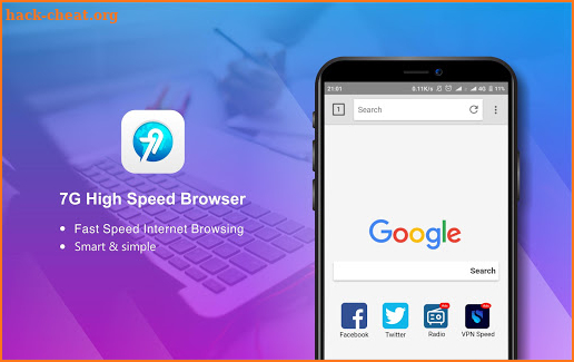 7G High Speed Browser screenshot