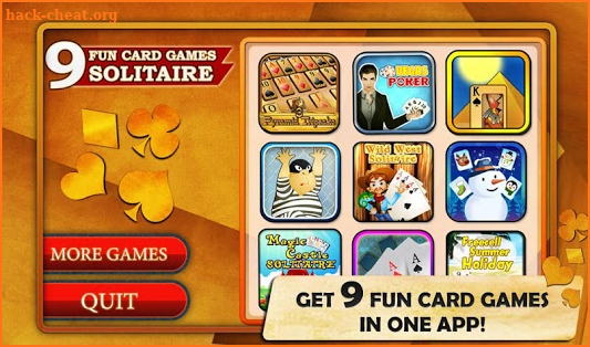 9 Fun Card Games - Solitaire, Gin Rummy, Mahjong screenshot