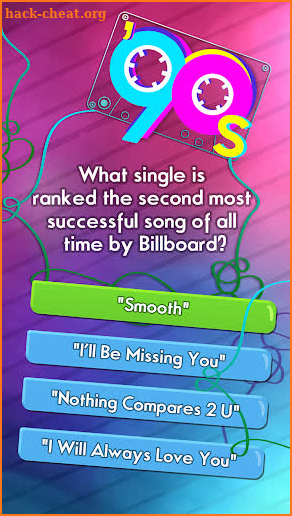 90s Music Trivia Quiz Game screenshot