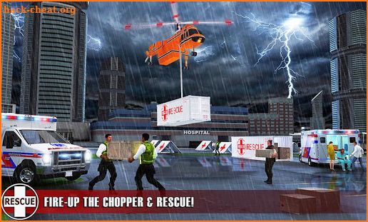 911 ambulance flying helicopter city rescue Drive screenshot