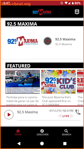92.5 MAXIMA screenshot