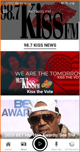 98.7 Kiss FM Birmingham screenshot