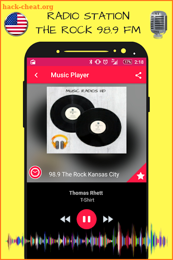 98.9 The Rock Kansas City App KQRC Radio Stations screenshot