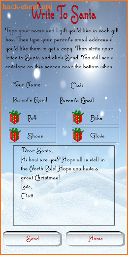 A Letter To Santa screenshot