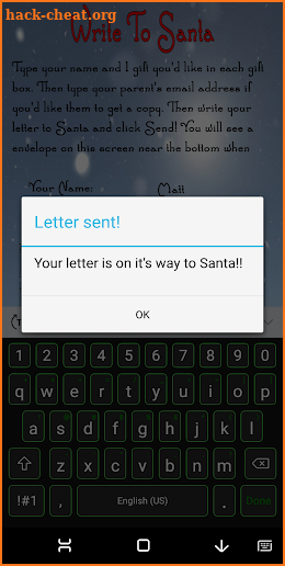 A Letter To Santa screenshot