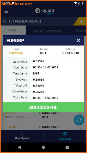 a-Quant trading signals screenshot