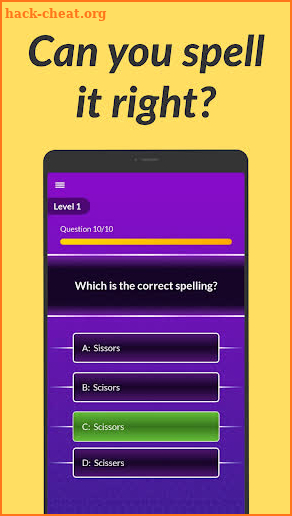A spelling quiz: Spell it game screenshot