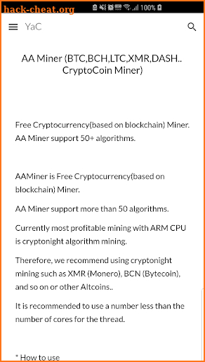 AA Miner (BTC,LTC,XMR.. CryptoCoin Miner) Guide screenshot