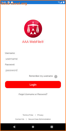 AAA WebFile screenshot