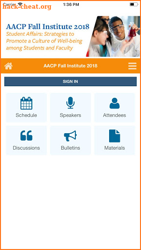 AACP Fall Institute 2018 screenshot