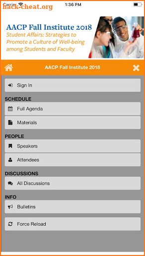 AACP Fall Institute 2018 screenshot