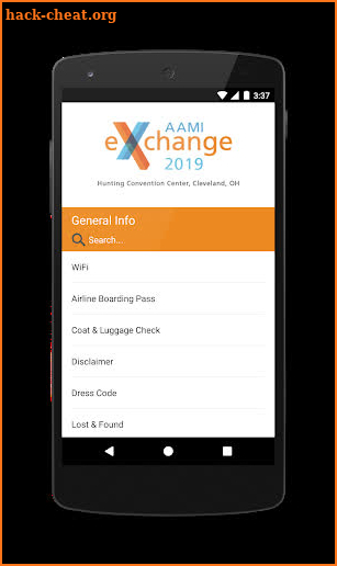 AAMI Exchange Events screenshot