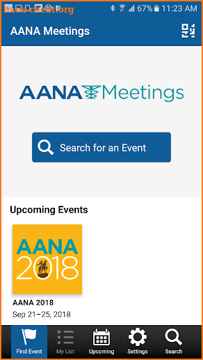 AANA Meetings screenshot