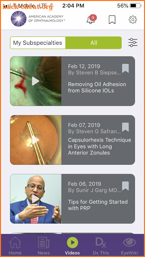 AAO Ophthalmic Education screenshot