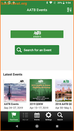 AATB Events screenshot