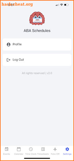 ABA Schedules screenshot