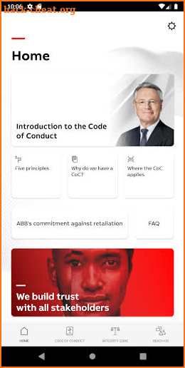 ABB Code of Conduct screenshot