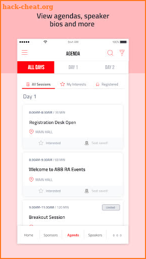 ABB RA Events screenshot