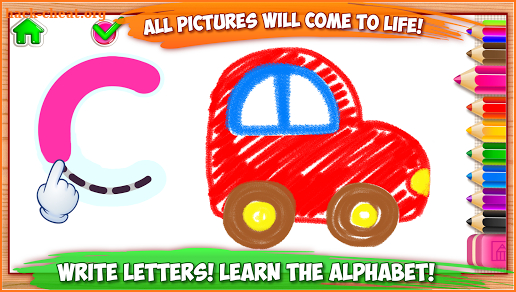 ABC DRAW! Alphabet games Preschool! Kids DRAWING 2 screenshot