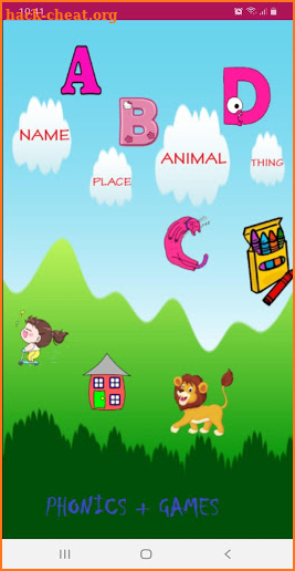 ABC phonics names places animals things and games screenshot