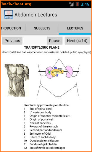 Abdomen and Thorax Lectures screenshot