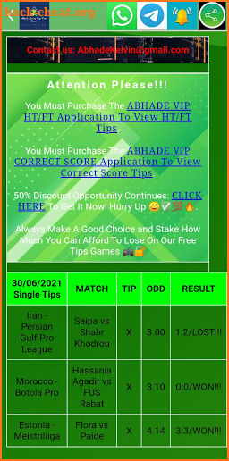 Abhade Betting Tips Free Draws screenshot