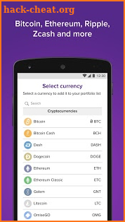 Abra: Bitcoin, Ripple, Zcash screenshot