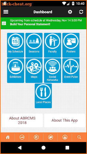 ABRCMS Events screenshot