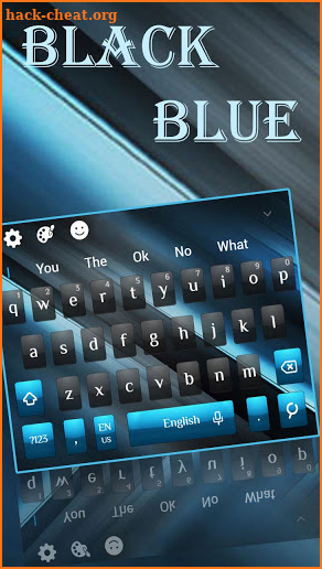 Abstract Black Blue Keyboard Theme🔷 screenshot