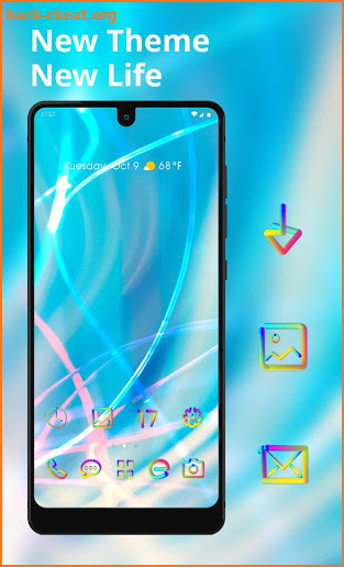 Abstract Bright Line theme colorful screenshot