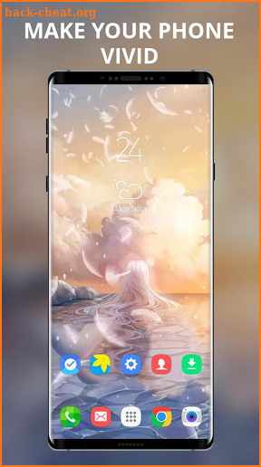 Abstract ethereal white landscape live wallpaper screenshot