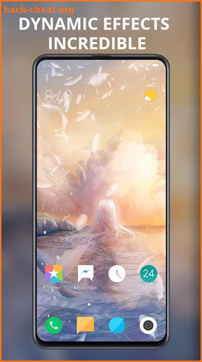 Abstract ethereal white landscape live wallpaper screenshot