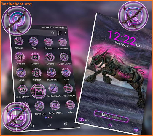 Abstract Horse Launcher Theme screenshot