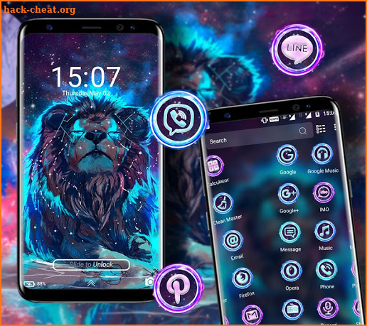 Abstract Lion Launcher Theme screenshot