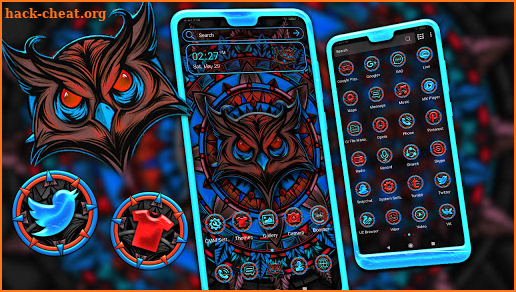 Abstract Owl Art Theme screenshot