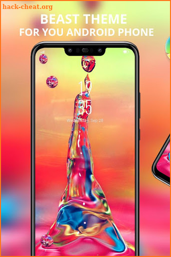Abstract theme colorful water splash screenshot