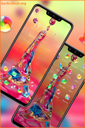 Abstract theme colorful water splash screenshot