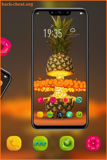 Abstract theme Exploding pineapple screenshot