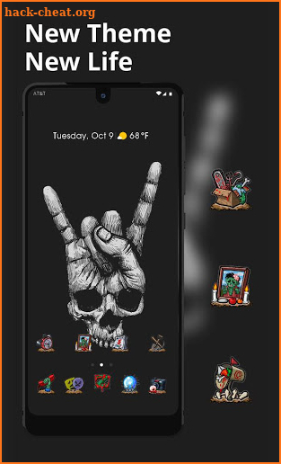 Abstract theme Rock Skull Graffiti screenshot