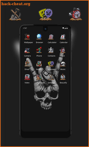 Abstract theme Rock Skull Graffiti screenshot