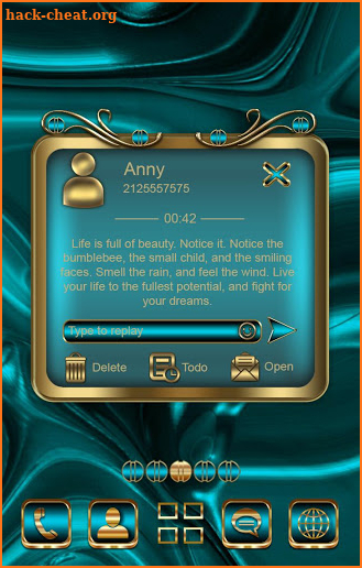 Abstract Turquoise Go SMS theme screenshot